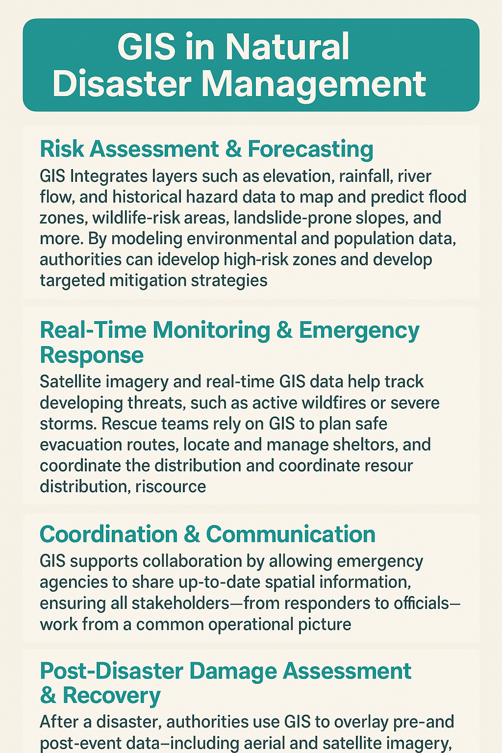 GIS in Natural Disaster