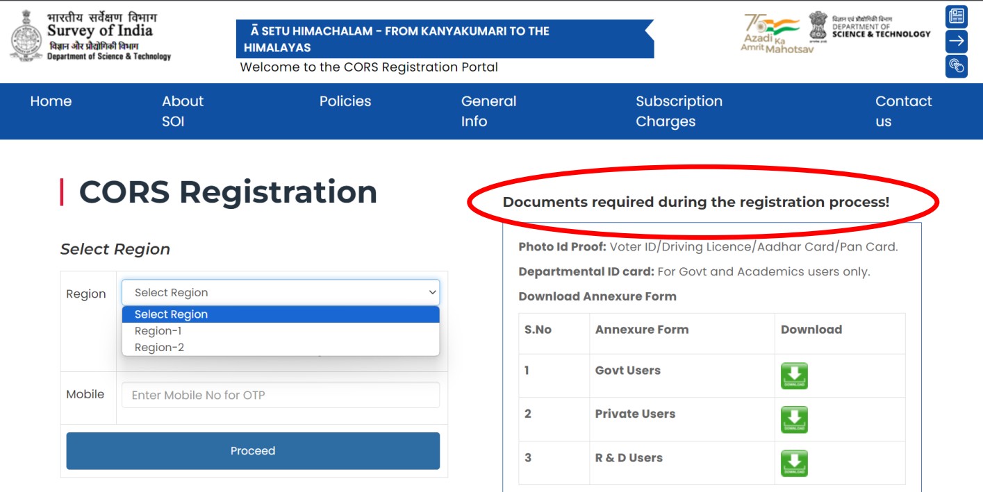 SOP CORS Registration Image2